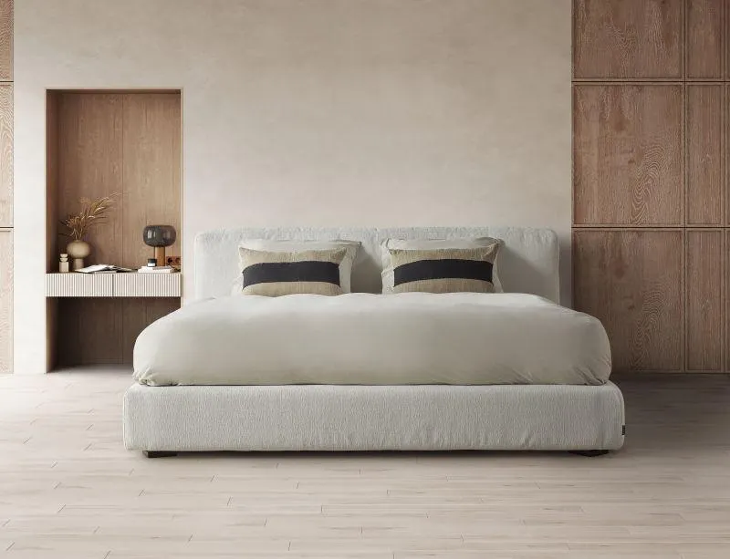 Gestoffeerd bedkader (excl. matras) 160x200cm - wit