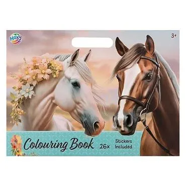 Kleurboek Paarden met Stickervel - 26 Pagina's