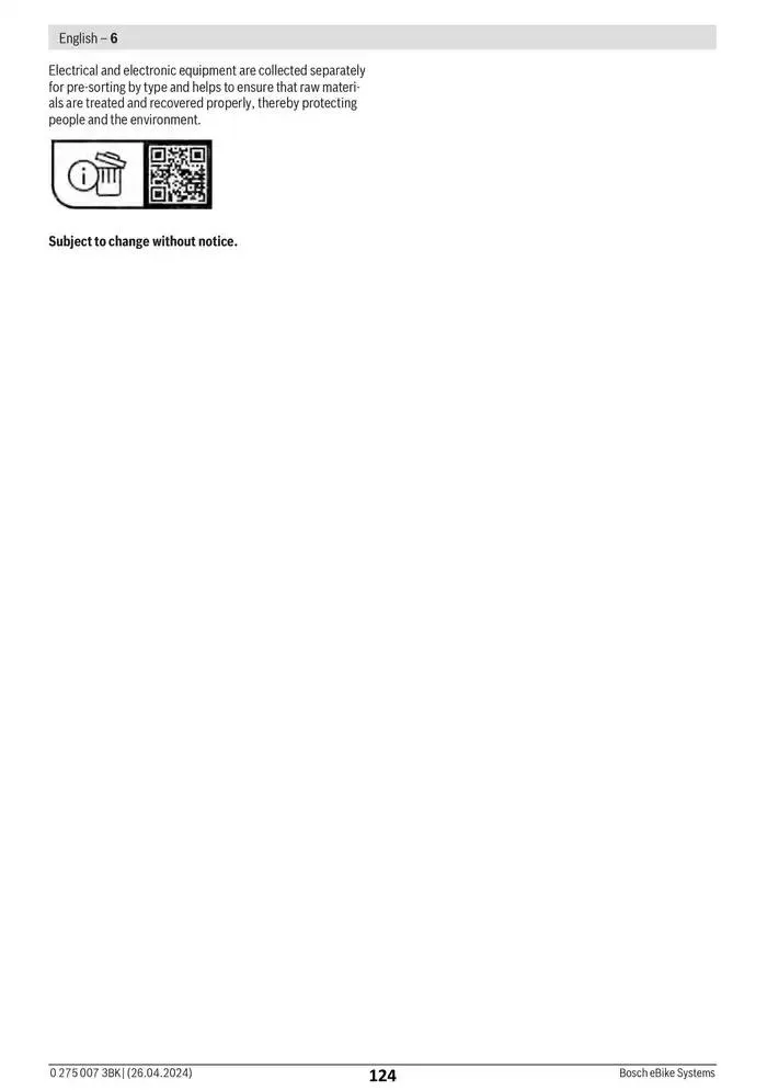 Electric Bike Manual van 12 februari tot 12 augustus 2025 - folder pagina 124