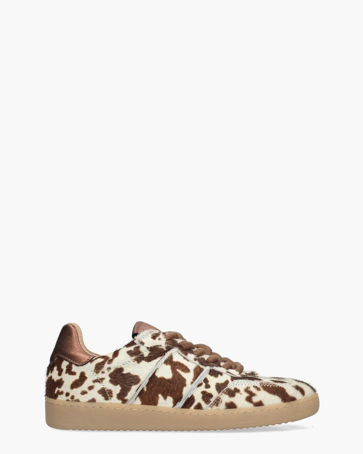 Poona Cow Hair Cognac/Off-White Damessneakers