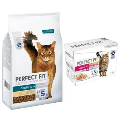 Perfect Fit pour chat 7 kg + Lot mixte 12 x 85 g PERFECT FIT : 15 % de remise !