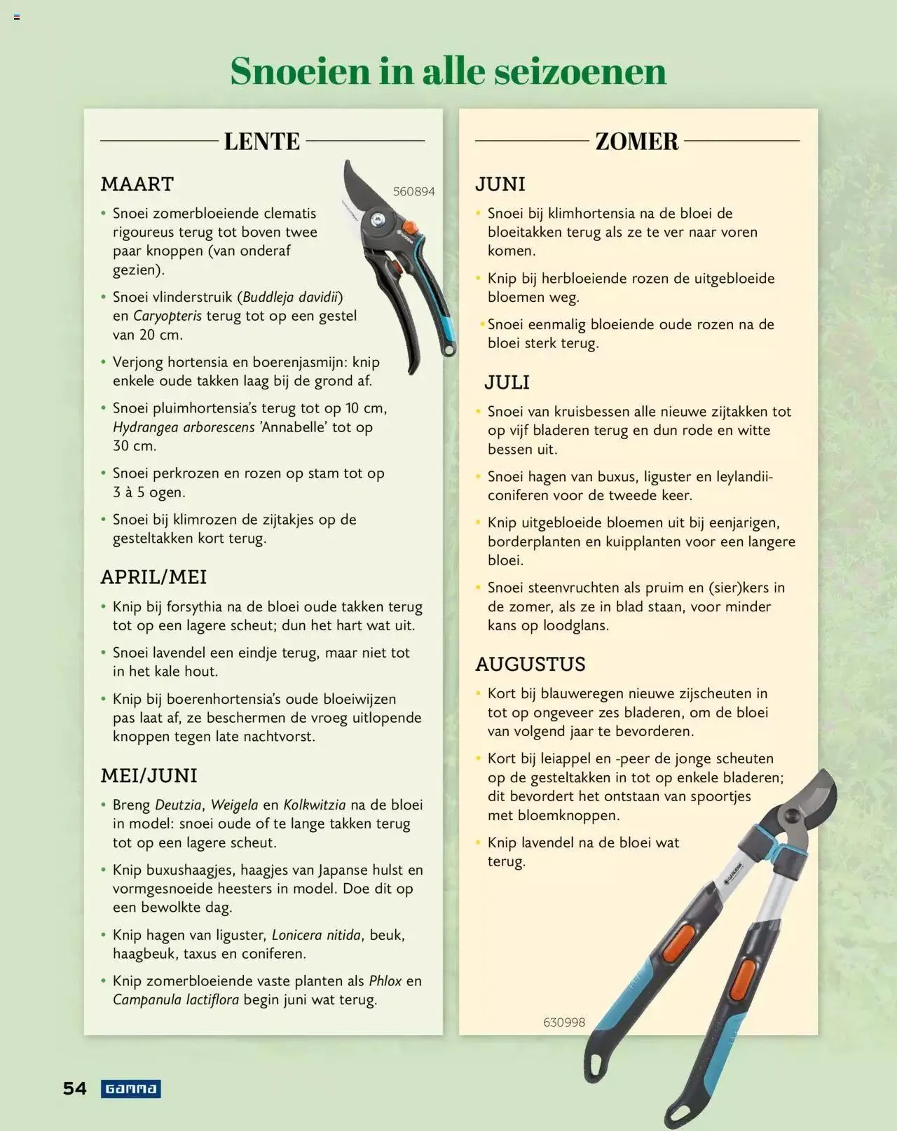 GAMMA tuinmagazine 2022 van 22 maart tot 31 december 2023 - folder pagina 54