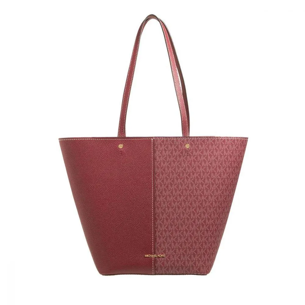 Flora Red Leather Shopper