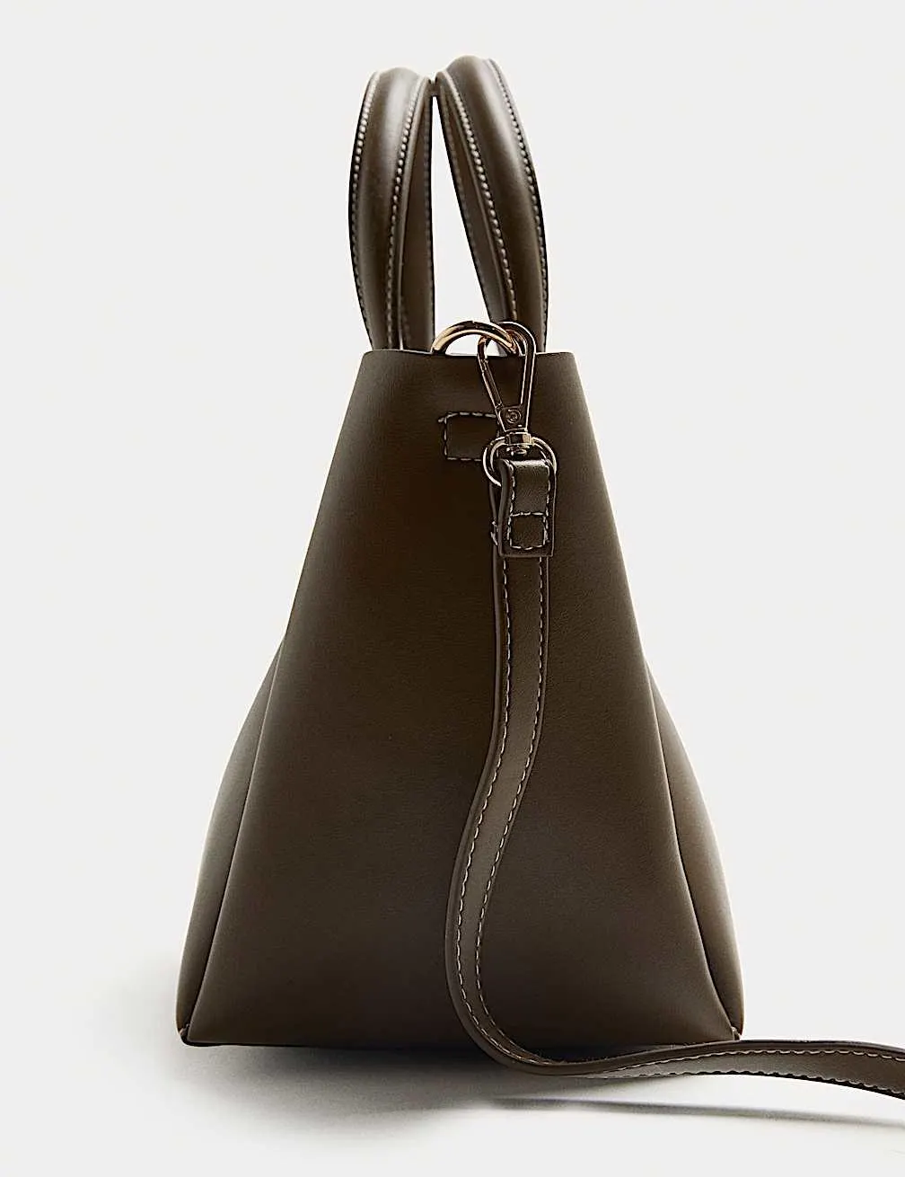 Faux Leather Structured Mini Tote Bag