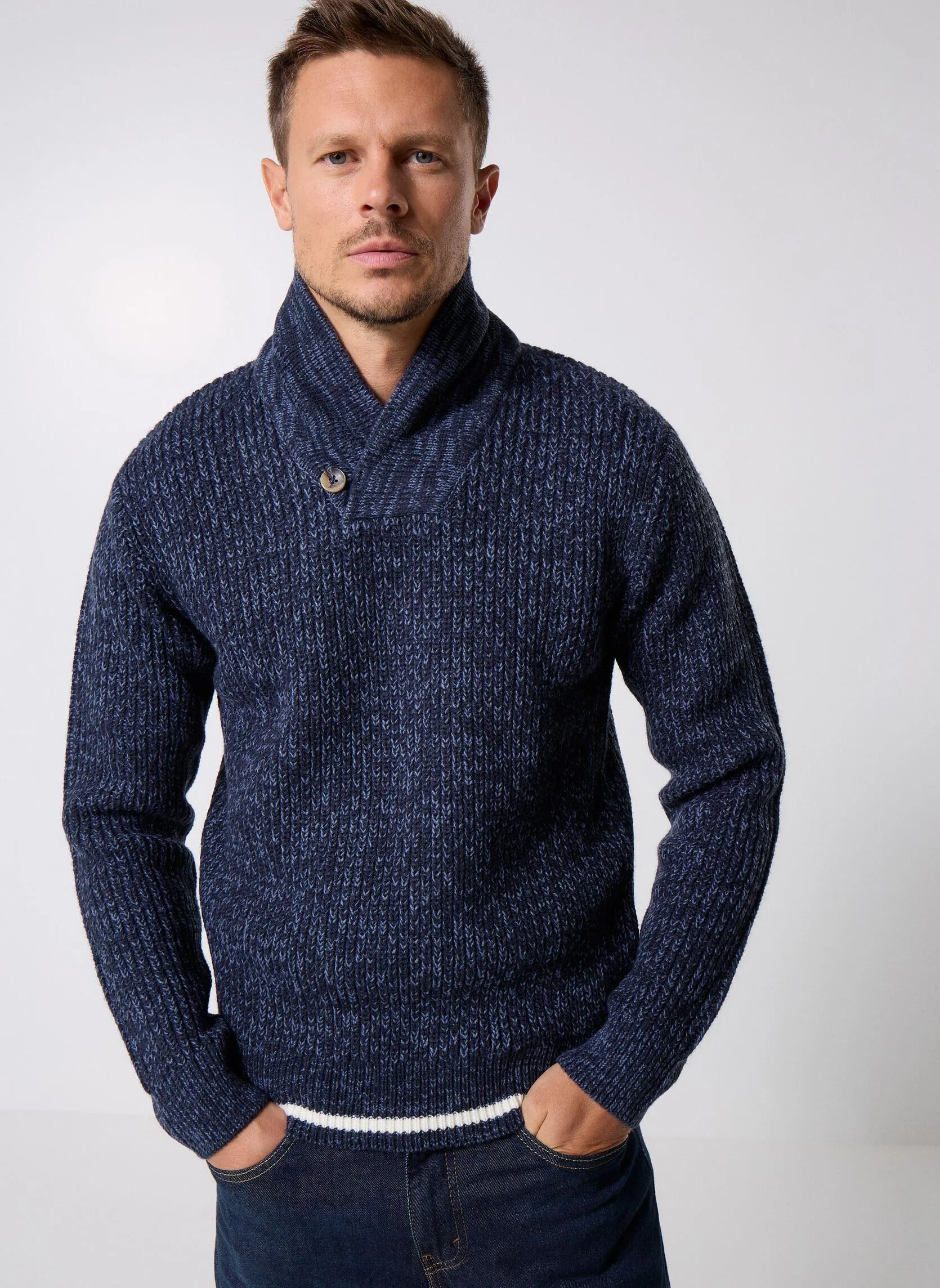 Truien MAROUANE2 heren blauw