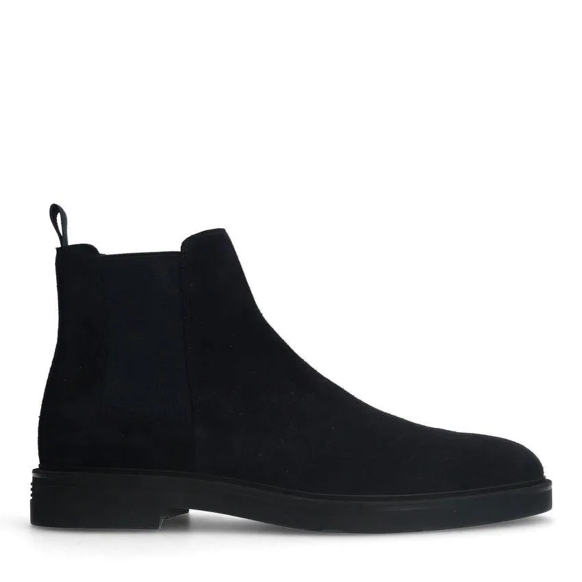 Donkerblauwe suède chelsea boots
