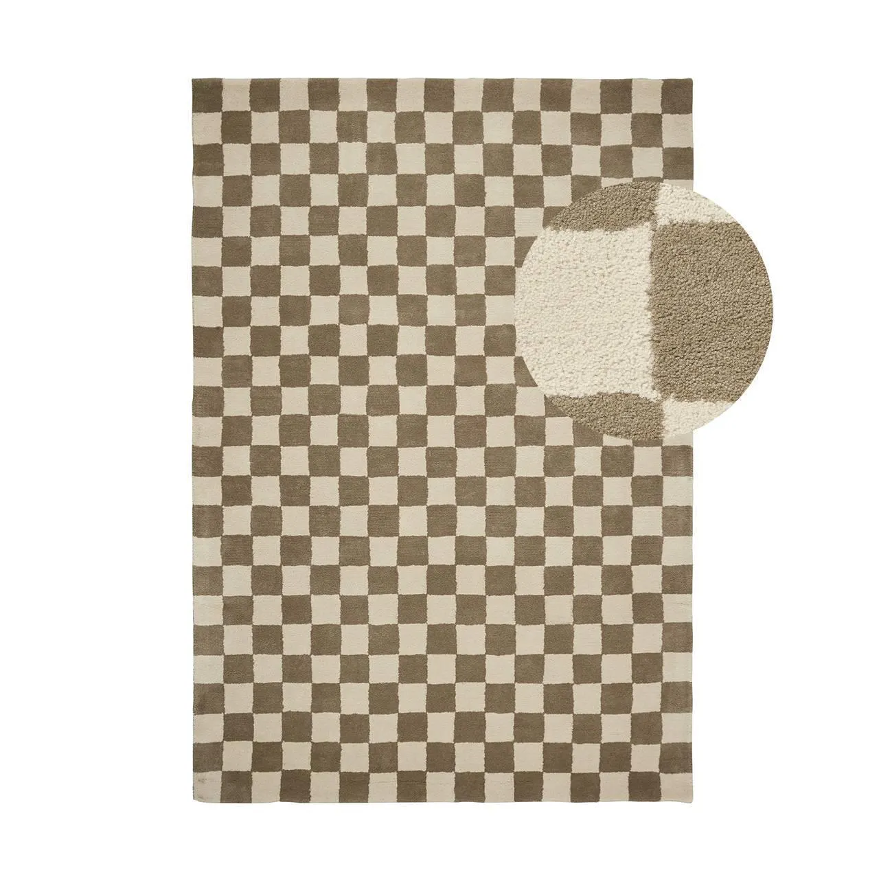 by fonQ Check Vloerkleed 170 x 240 cm - Groen