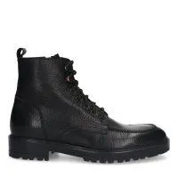 Zwarte leren veterboots