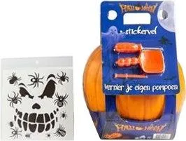 Pompoen met uitsnijset (Cucurbita) D 35 cm