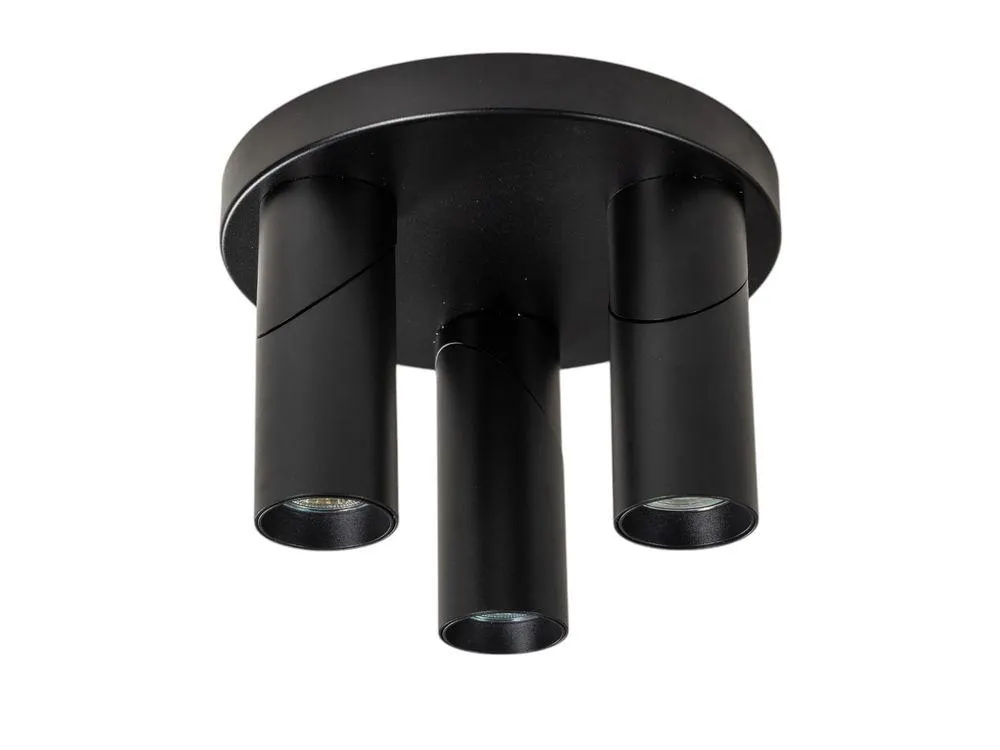 Plafondspot rond TWIST - Zwart