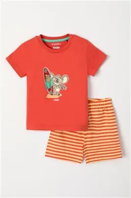 Pyjama Woody - baksteenrood