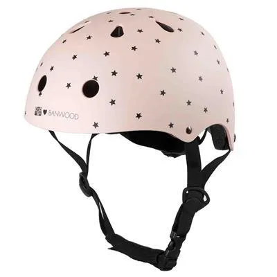 Banwood Fietshelm (new) - bonton r pink (stars)