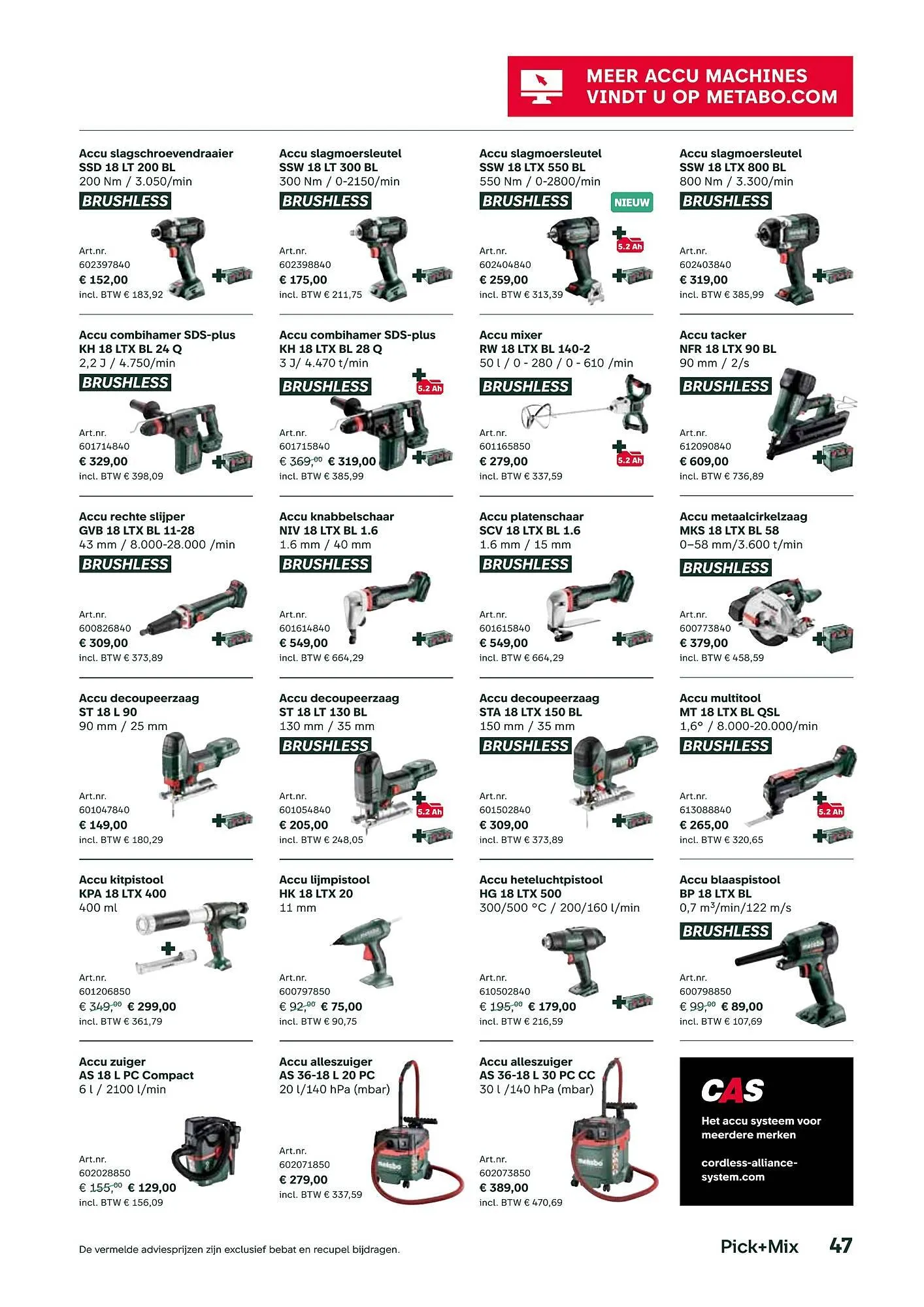 Metabo folder van 17 september tot 31 maart 2026 - folder pagina 47