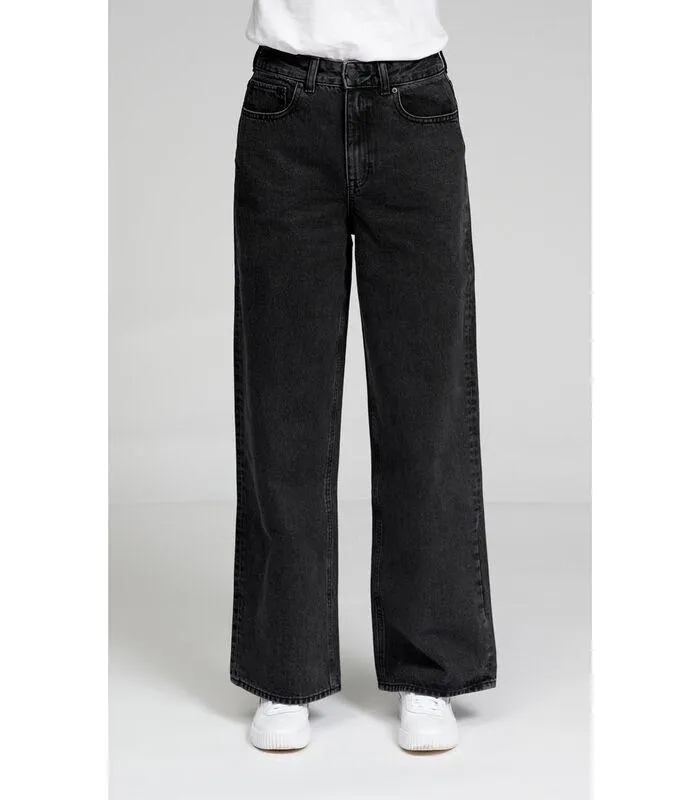 De Originele Performance Wide Jeans - Gewassen Zwarte Denim