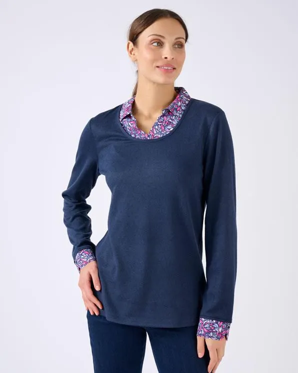 T-shirt 2-in-1 effect warm tricot