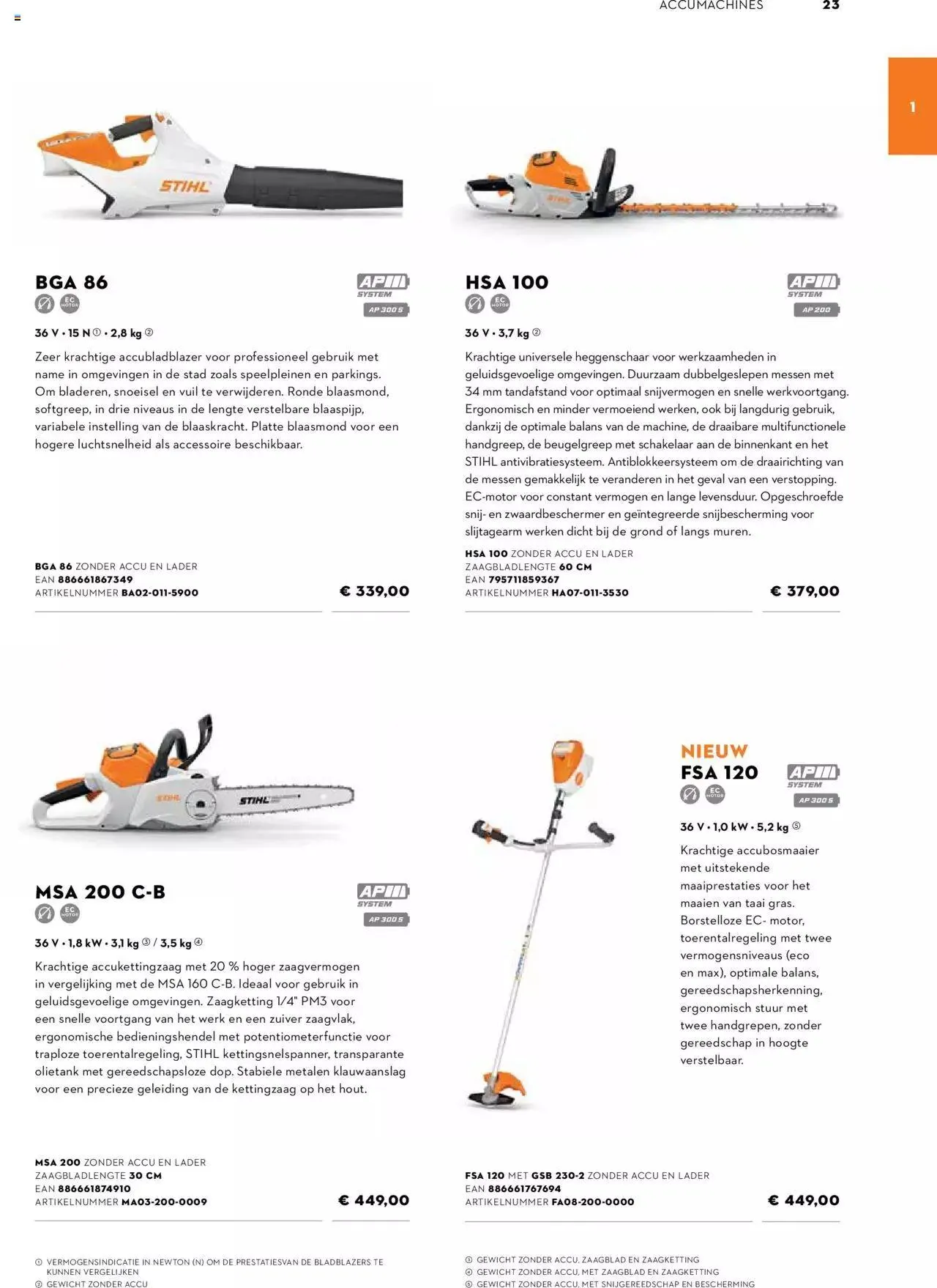 Aveve Gids tuinmachines van 8 april tot 31 december 2024 - folder pagina 23