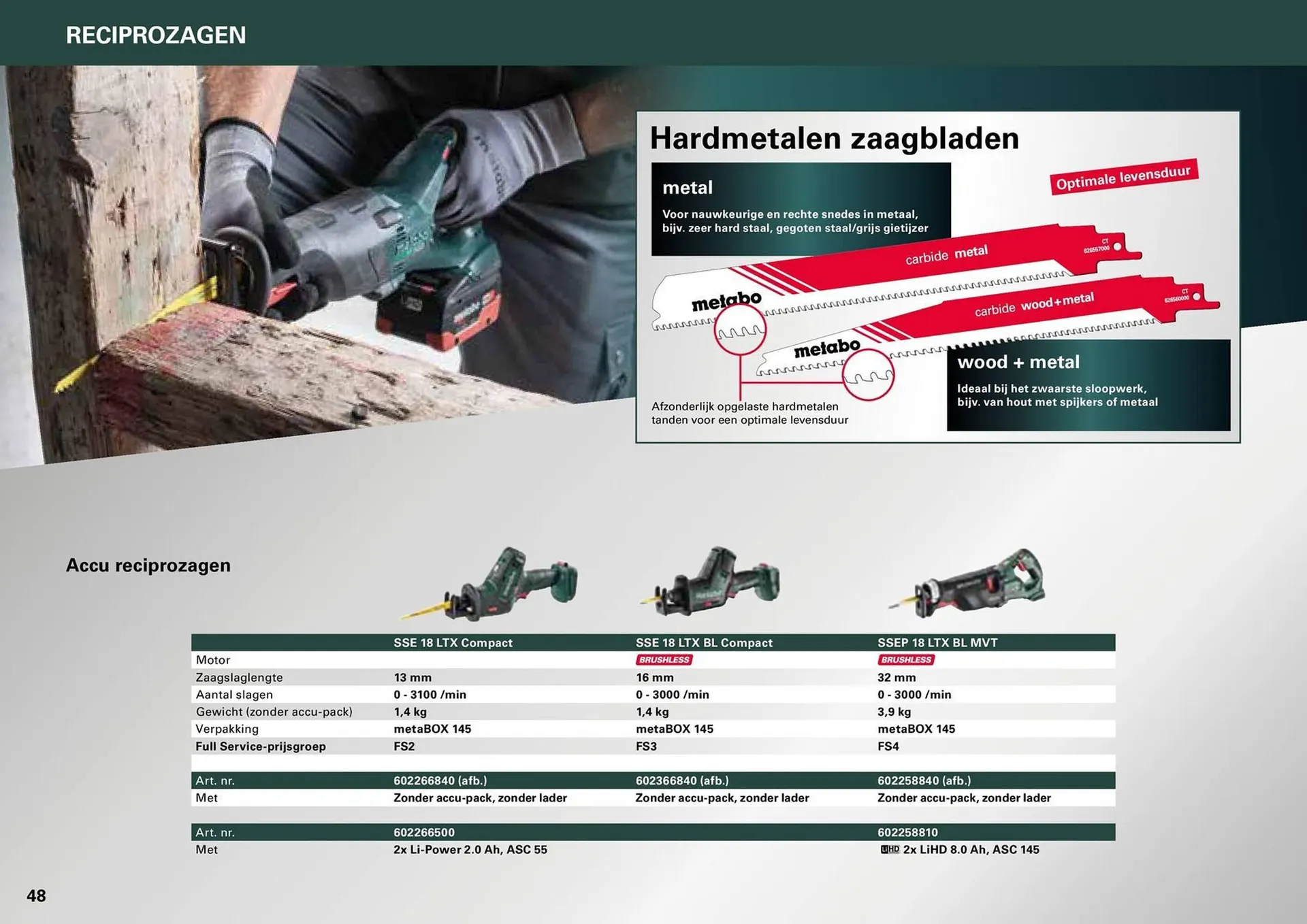 Metabo folder van 7 maart tot 31 december 2024 - folder pagina 48