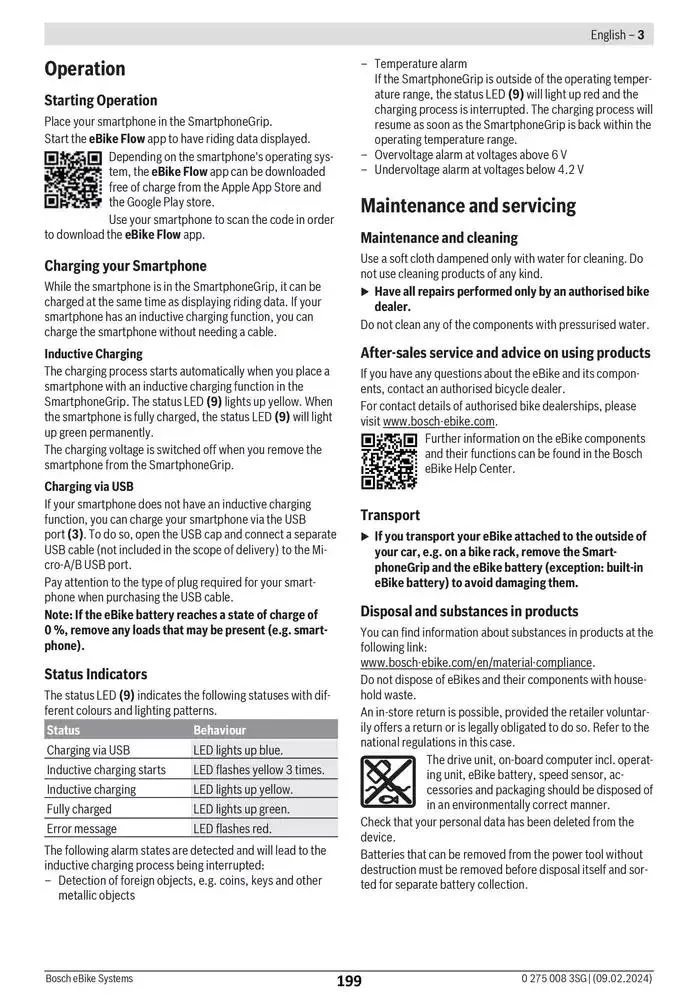 Electric Bike Manual van 12 februari tot 12 augustus 2025 - folder pagina 199