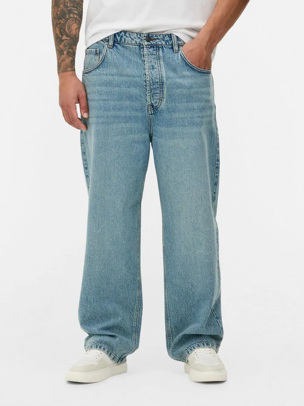 Jean baggy taille haute