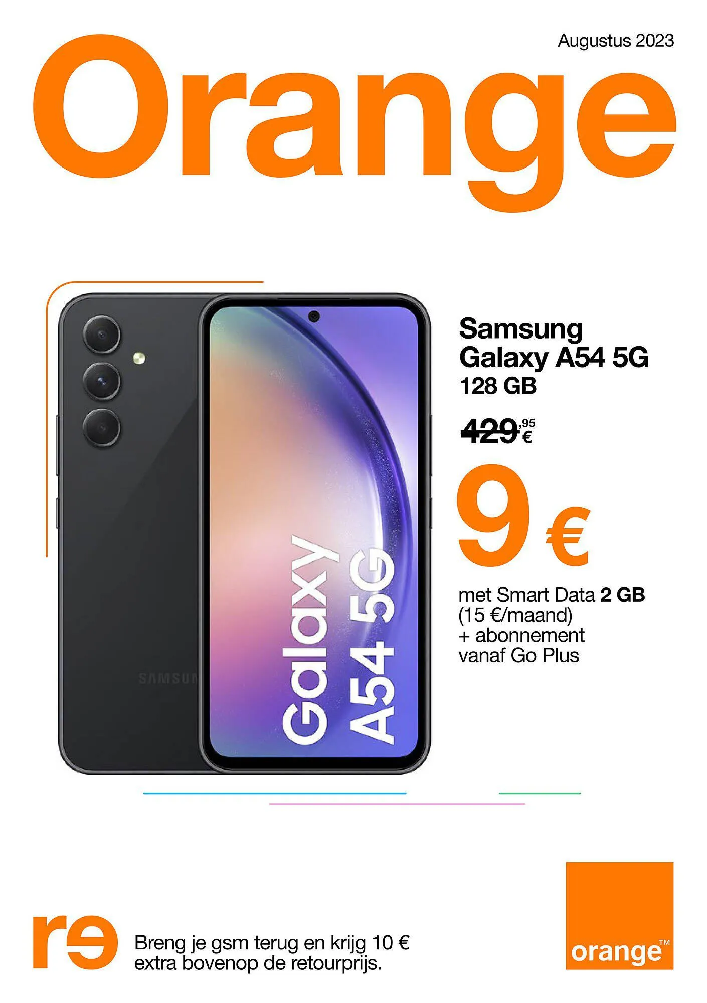 Orange Folder van 18 augustus tot 31 augustus 2023 - folder pagina 1