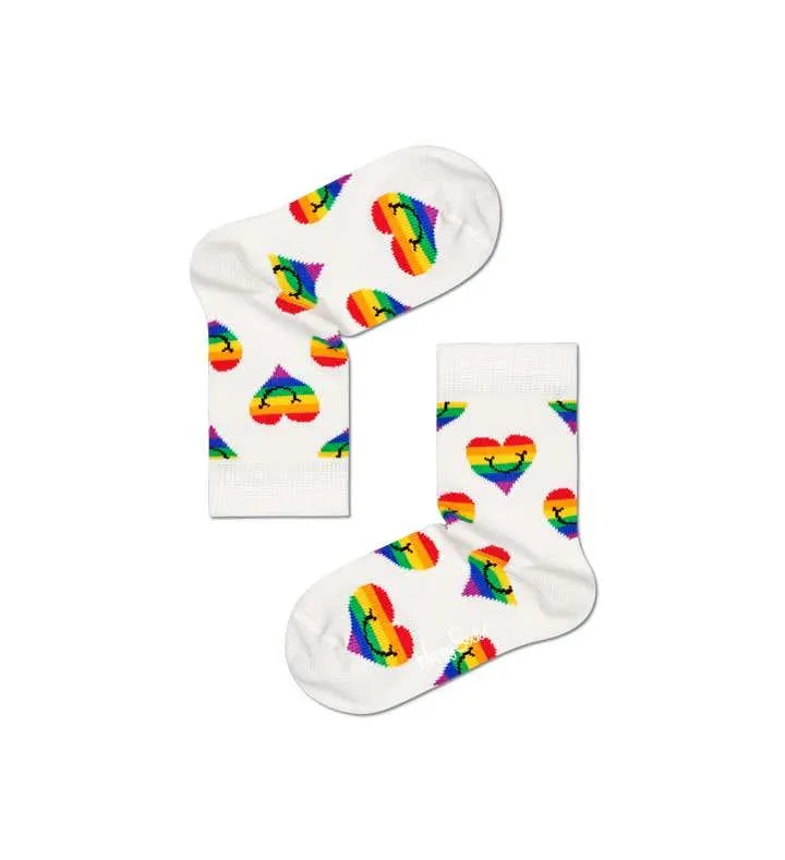 Kids Pride Smiling Heart Sock