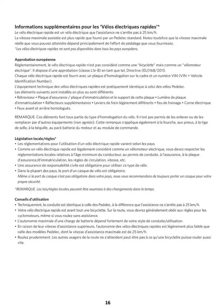 Electric Bike Manual van 12 februari tot 12 augustus 2025 - folder pagina 16