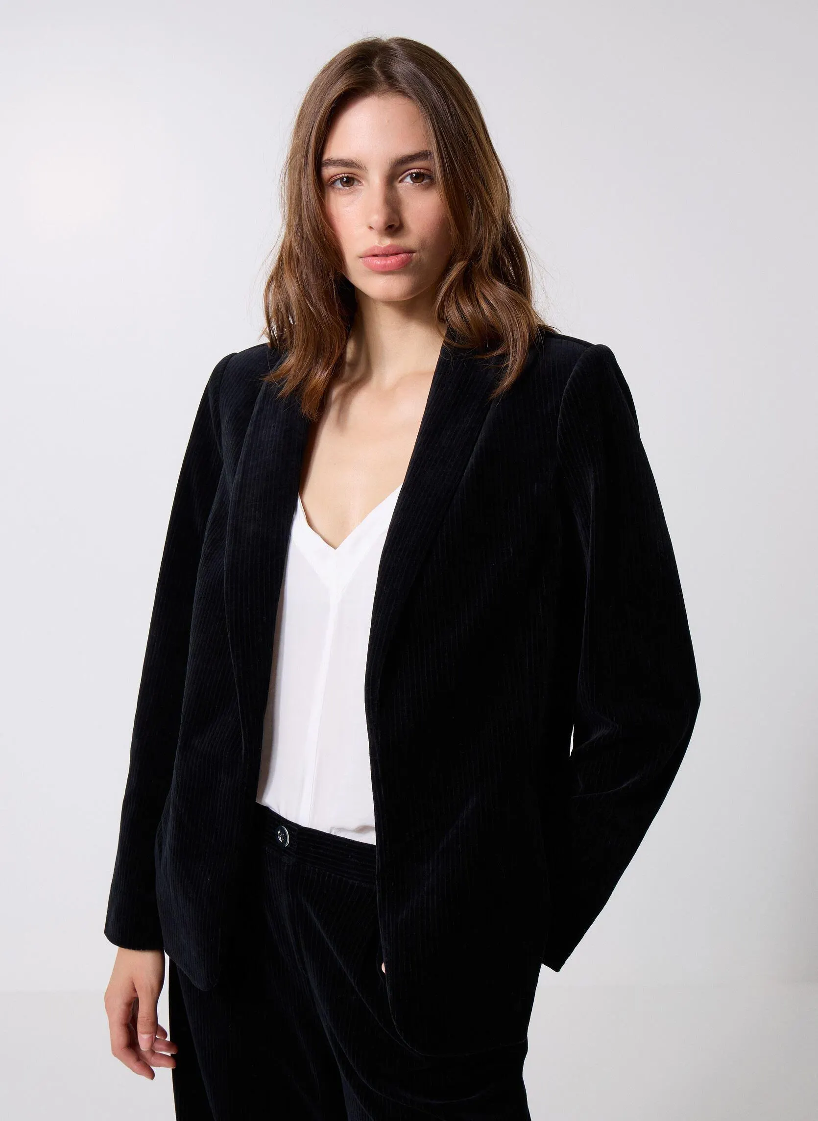 Kostuumvesten VELOUF dames zwart