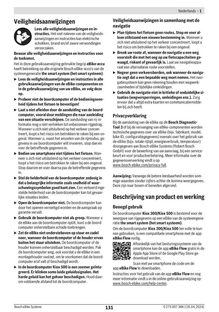 Electric Bike Manual van 12 februari tot 12 augustus 2025 - folder pagina 131