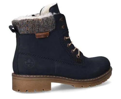 Rieker Veterboots Blauw Dames