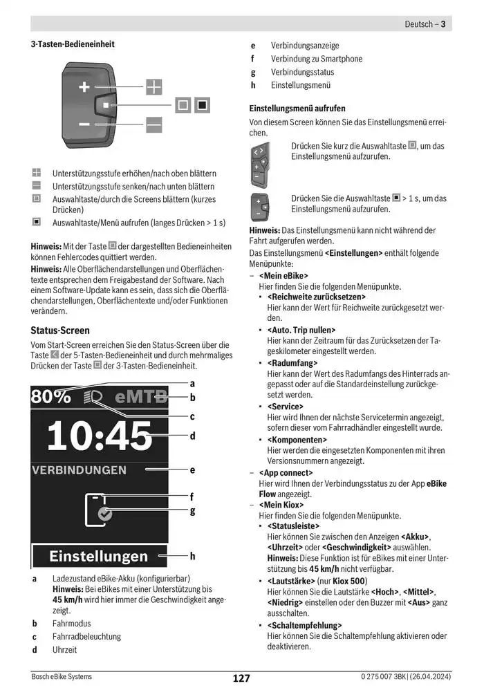 Electric Bike Manual van 12 februari tot 12 augustus 2025 - folder pagina 127