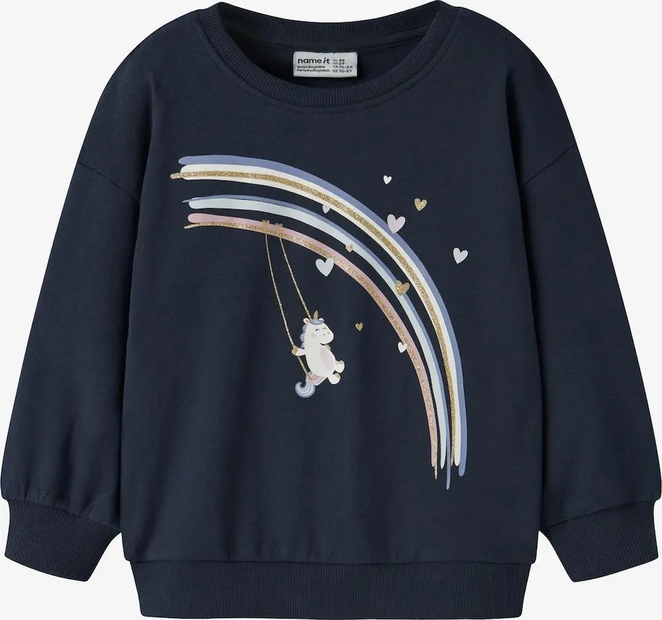 NAME IT Sweatshirt 'NMFValona' in Nachtblauw