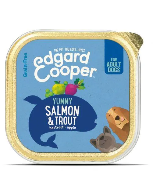 Edgard&Cooper Kuipje Salmon Trout Adult - Hondenvoer - Zalm Forel Rode Biet 150 g Graanvrij