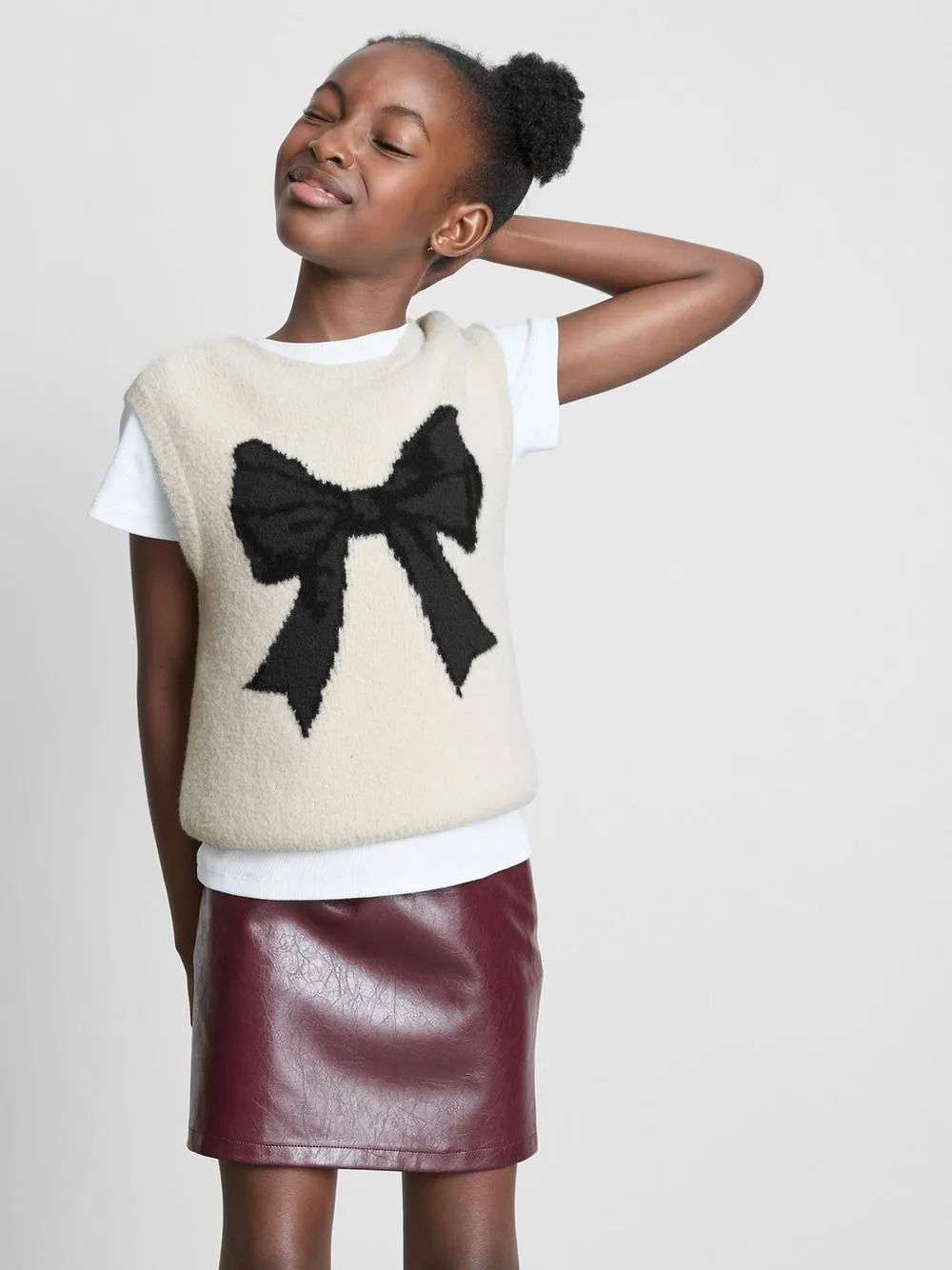 7-15 ans | Débardeur en maille à nœud