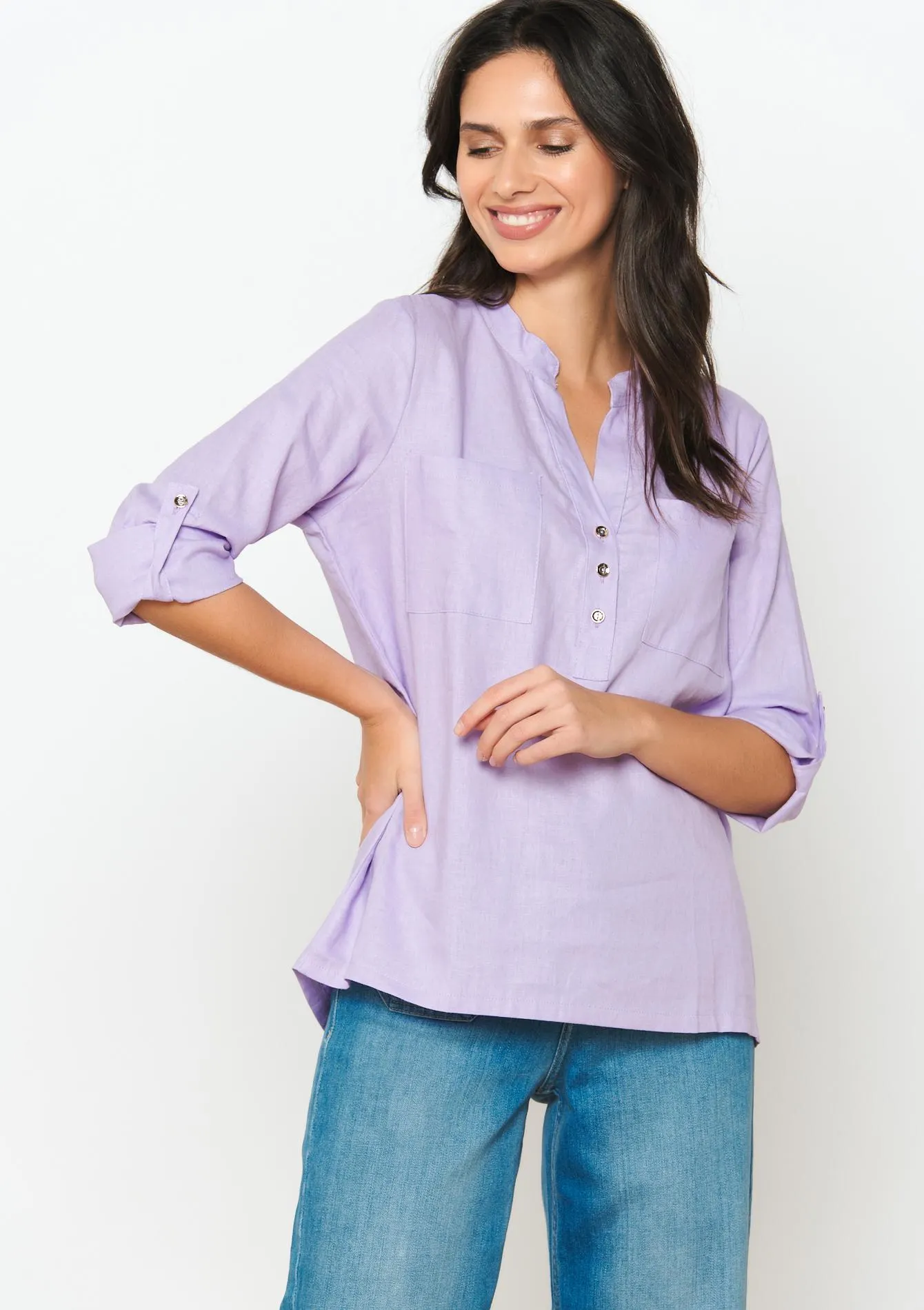 Linen blend shirt