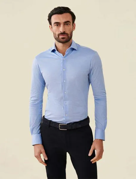 NOS Pique Licht blauw