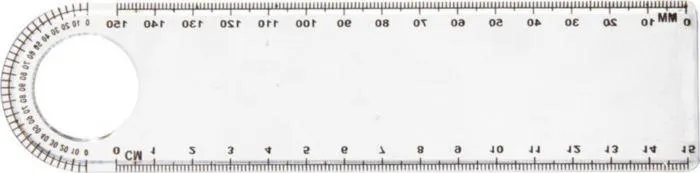Meetlat met gradenboog [15cm]