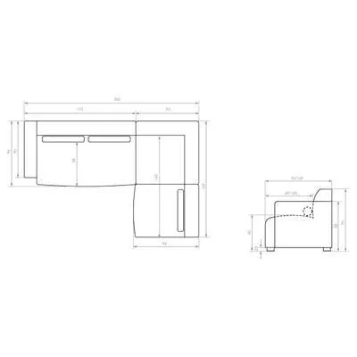Hoekbank Munwa met ottomane