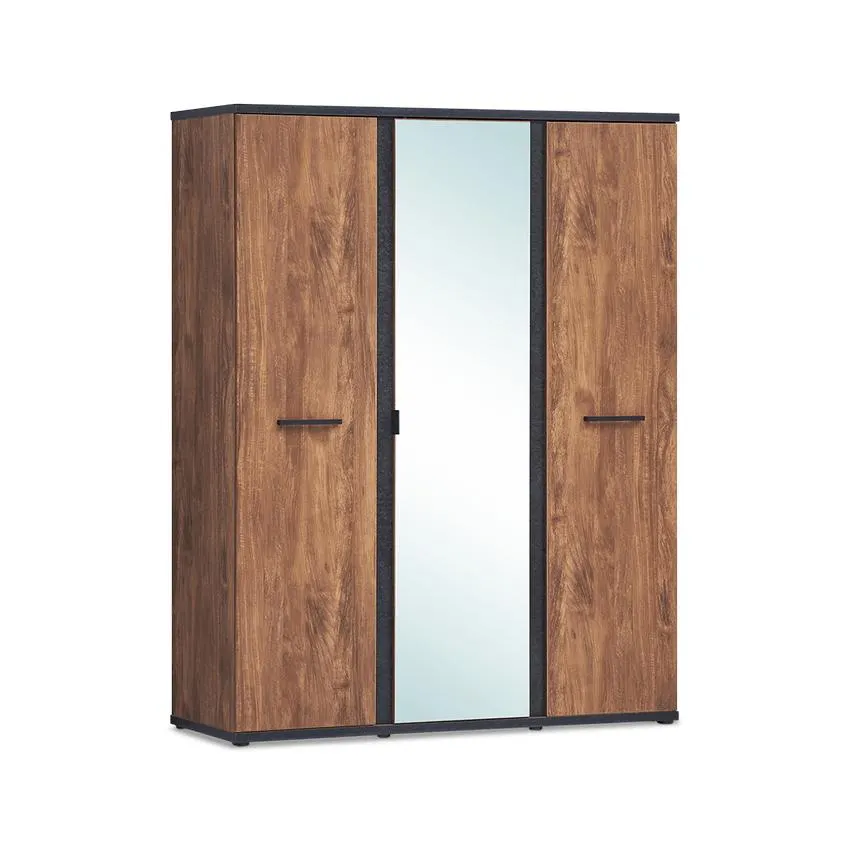 Kleerkast MATHIS Acacia/Black Concrete B164