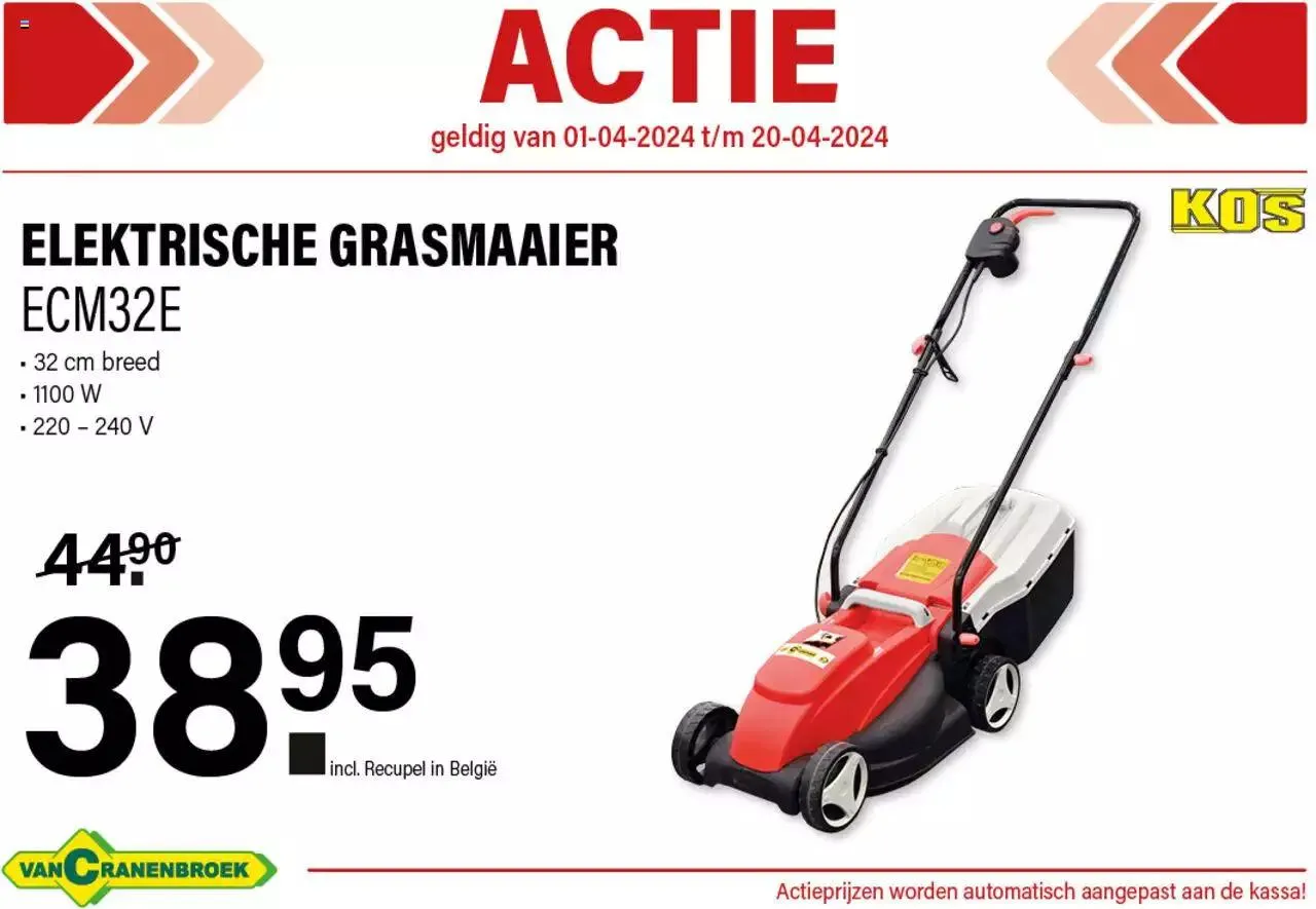 Van Cranenbroek folder / publicité van 20 april tot 7 april 2024 - folder pagina 1