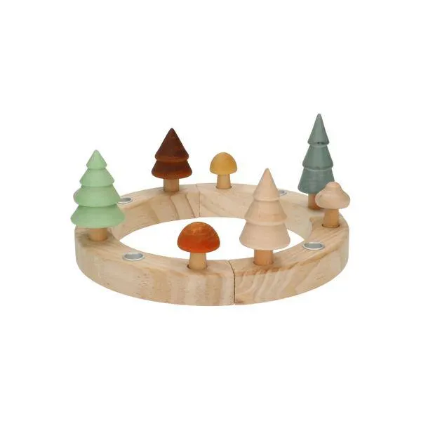 Jaarring of adventskandelaar, hout