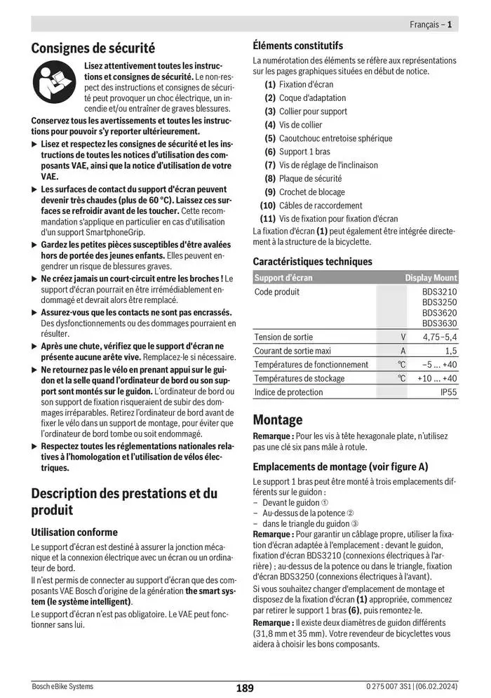 Electric Bike Manual van 12 februari tot 12 augustus 2025 - folder pagina 189