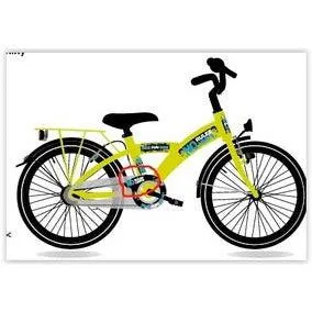 Bike fun 16 inch jongensfiets geel no rules no limit