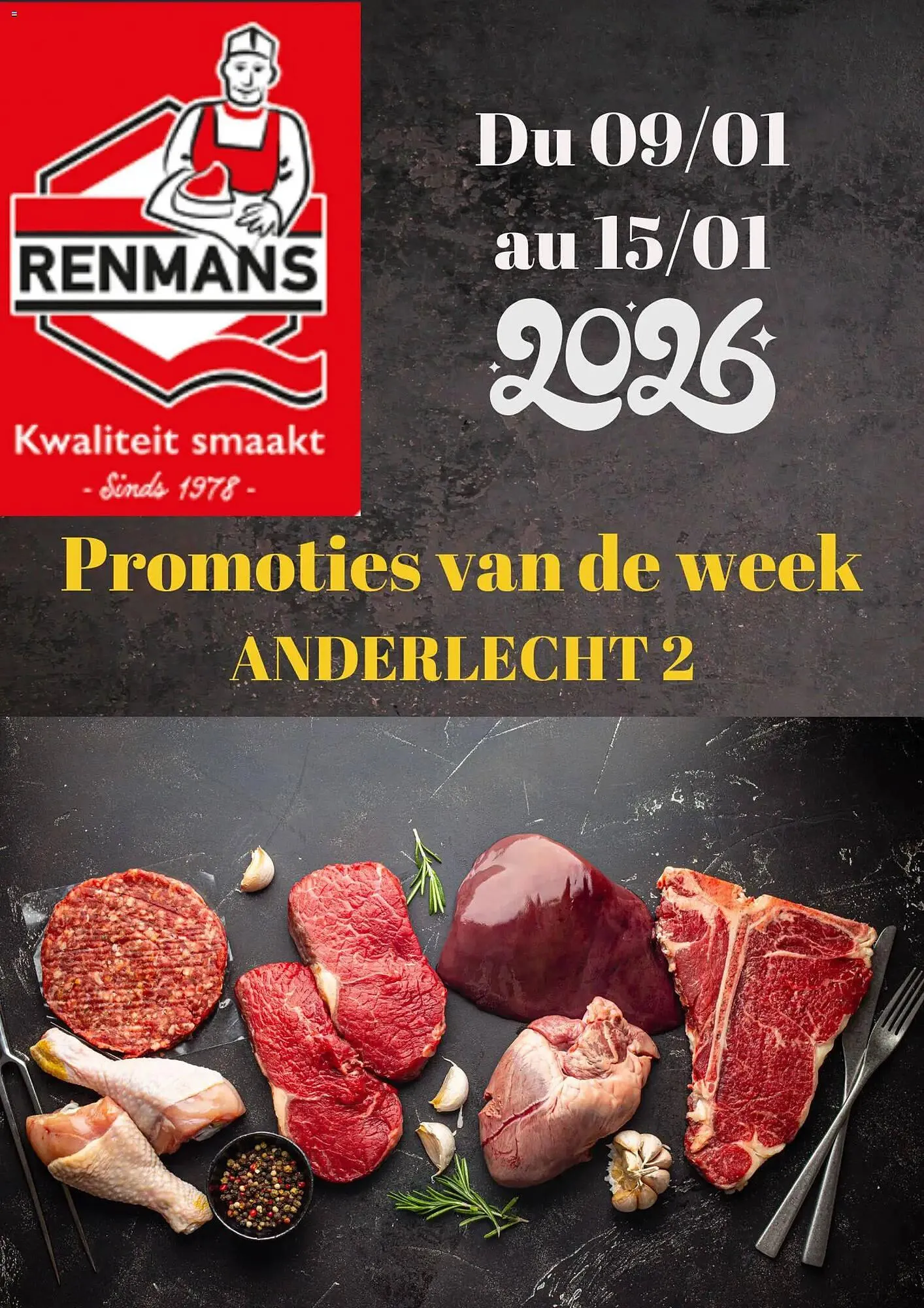 Renmans folder van 9 januari tot 15 januari 2026 - folder pagina 1