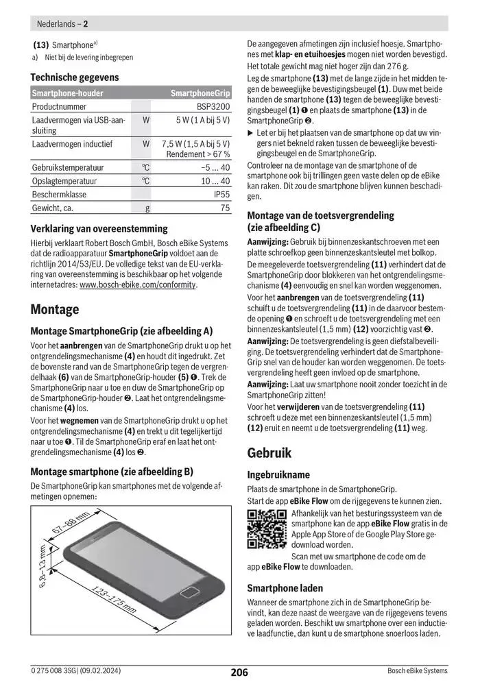 Electric Bike Manual van 12 februari tot 12 augustus 2025 - folder pagina 206