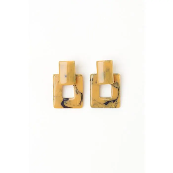 Oorbellen vierkanten groot