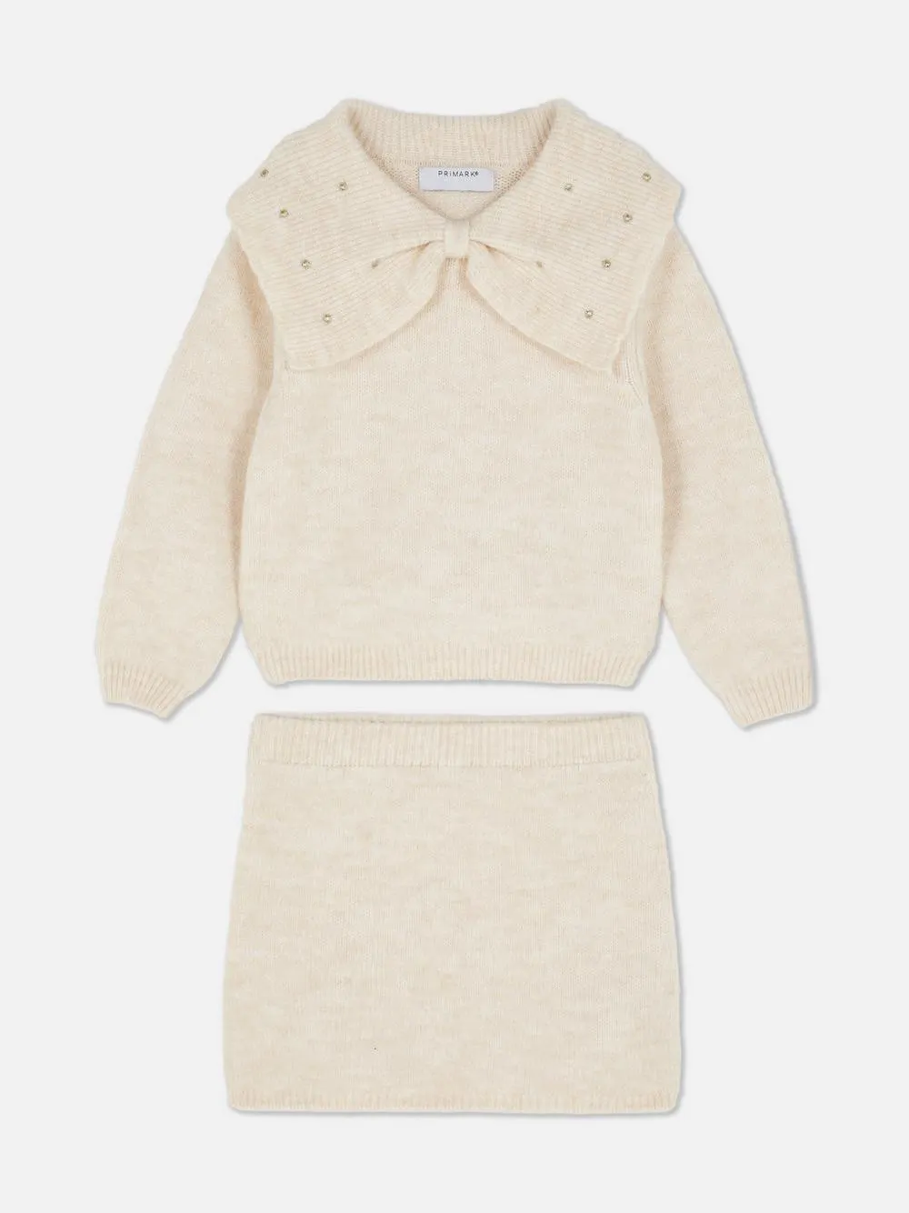 18 mois–8 ans | Ensemble pull à col et jupe