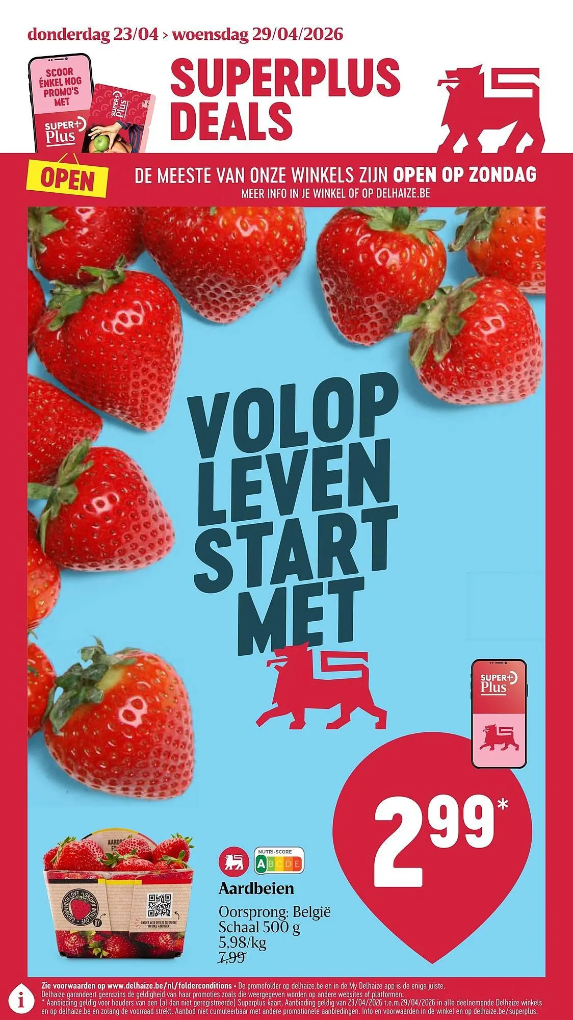 Delhaize folder van 23 april tot 29 april 2026 - folder pagina 1