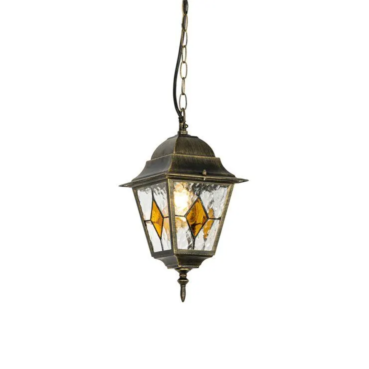 Vintage buiten hanglamp antiek goud - Antigua