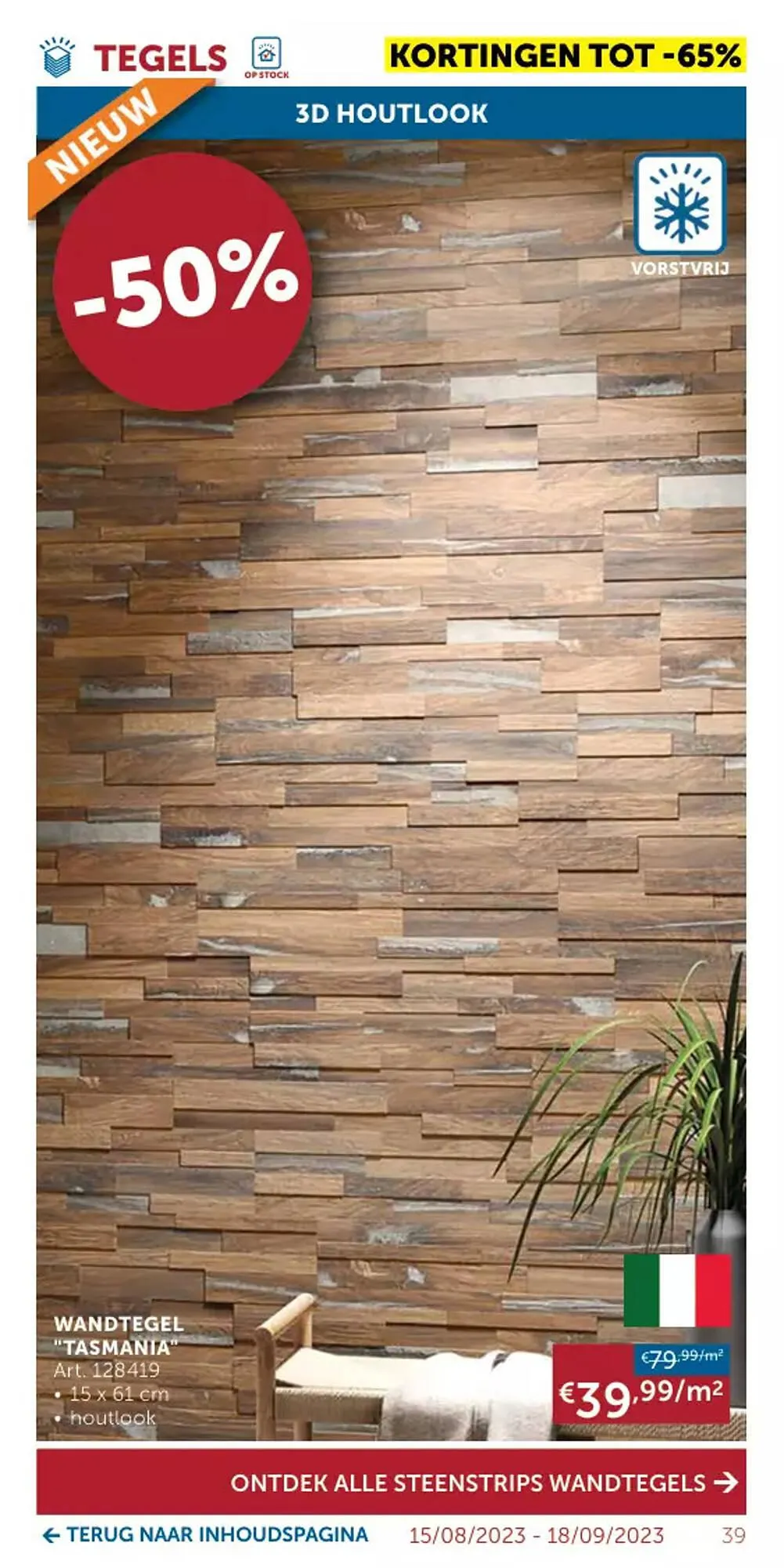 Zelfbouwmarkt folder van 15 augustus tot 18 september 2023 - folder pagina 39