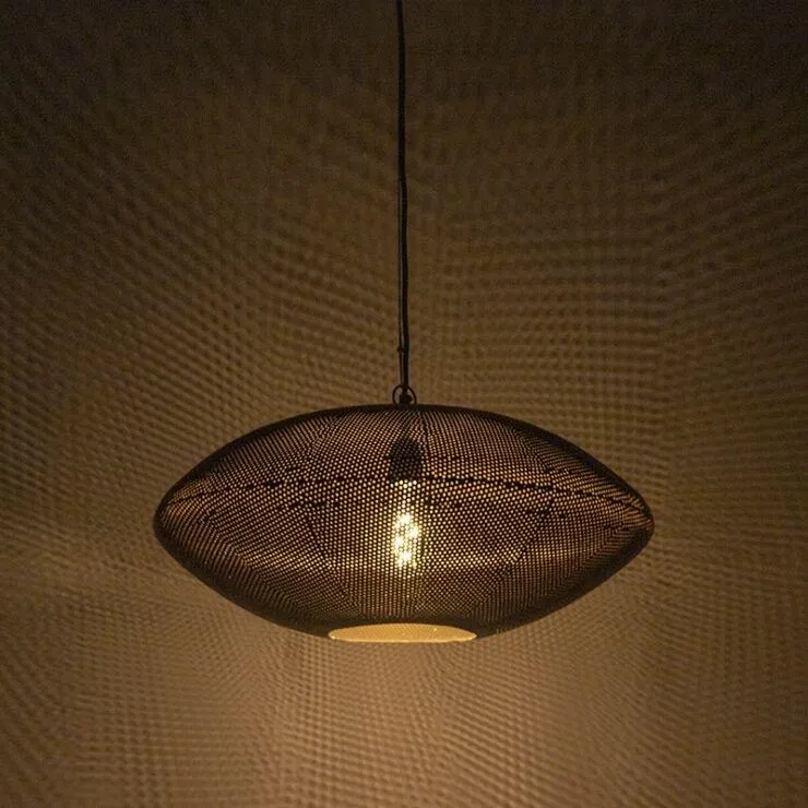 Design hanglamp zwart met goud 60 cm - Radiance